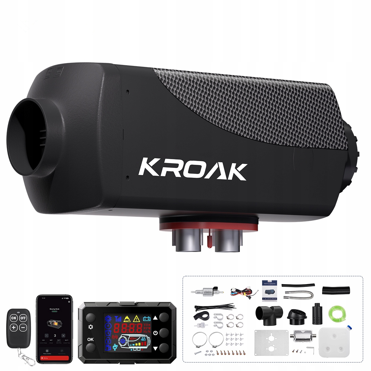 BENZÍNOVÝ PLYNOVÝ OHRIEVAČ WEBASTO OLEJOVÝ BLOWER 8KW 12/24V BLUETOOTH APP